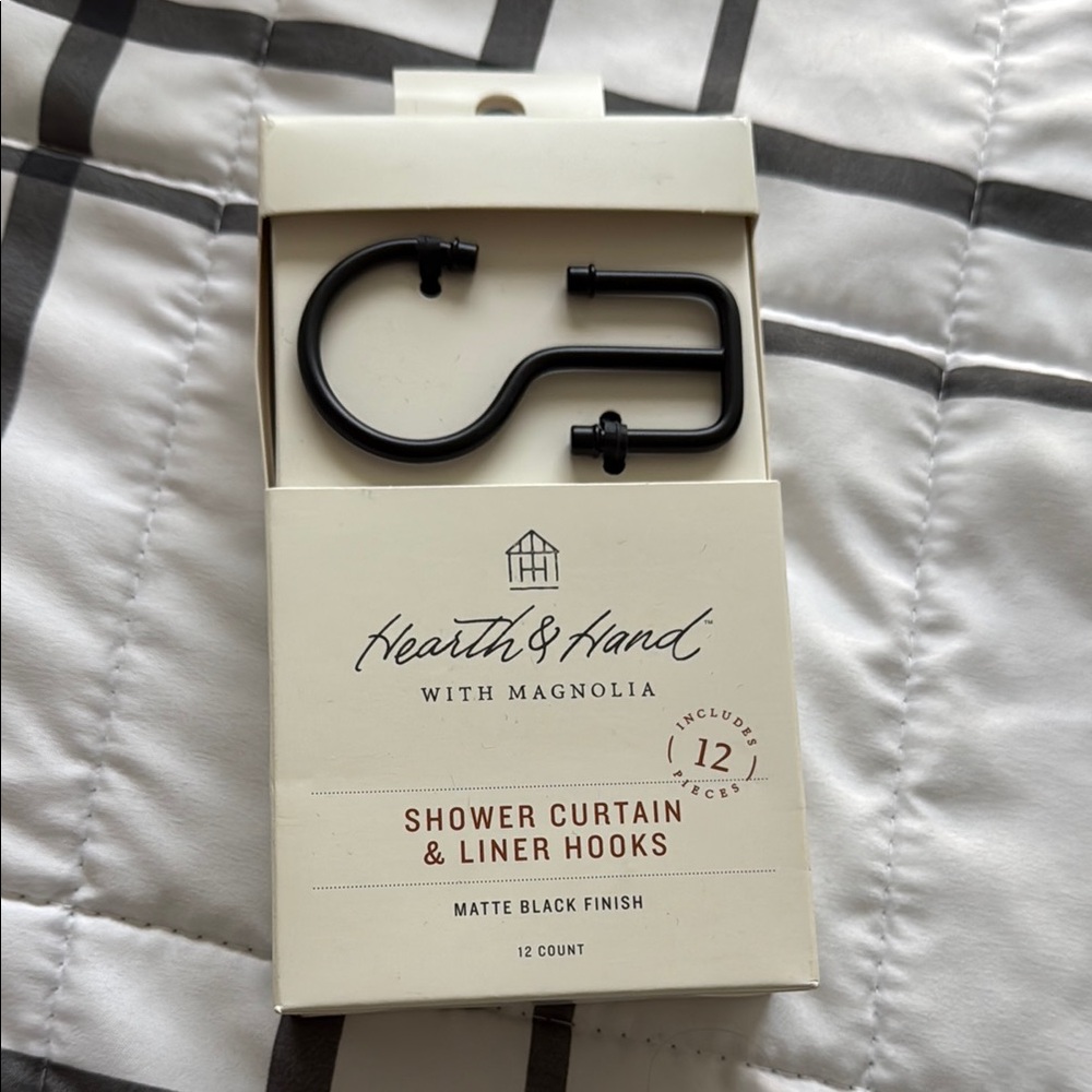 Hearth & Hand Matte Black Shower Hooks